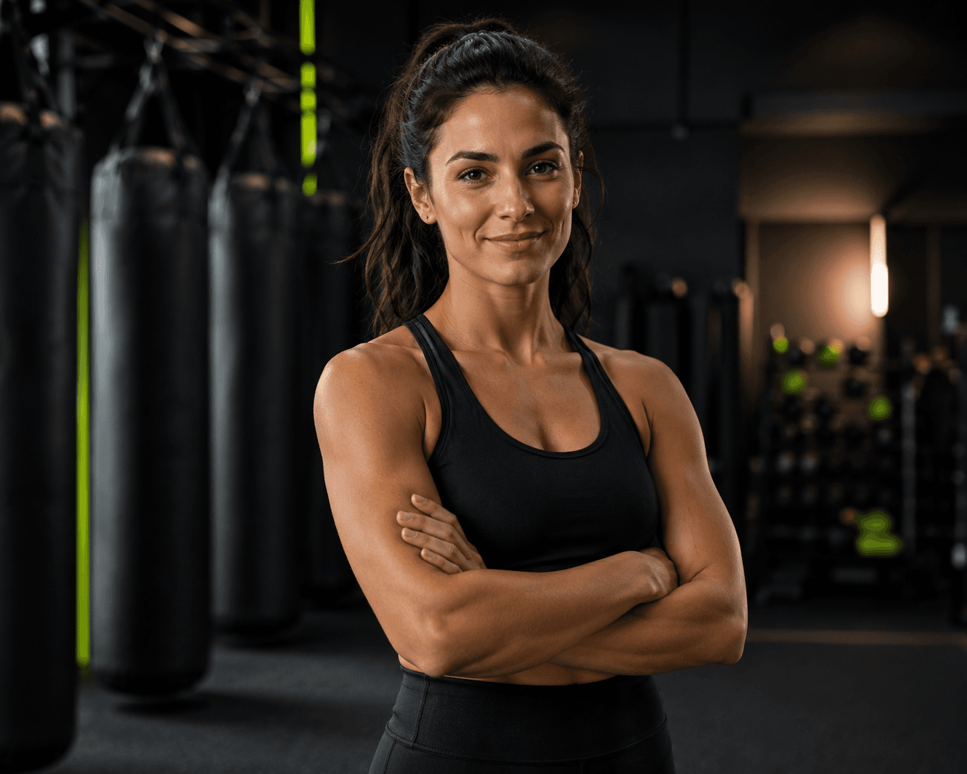 Maya Chen, boxing and conditioning coach at Pulse House Fitness